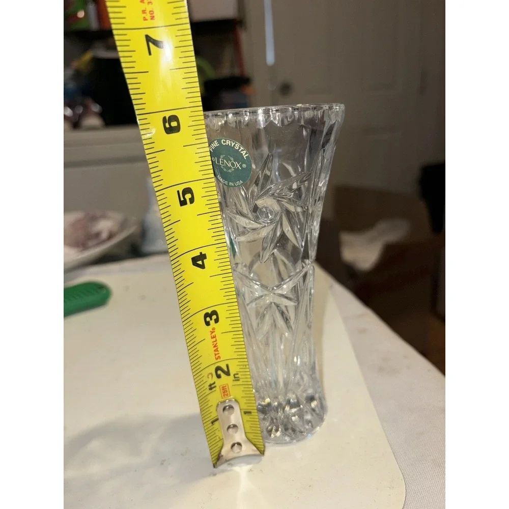 Lenox Clear Cut Crystal Decorative Bud Vase Made in USA